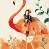 Flamingo and little girl - Birds Paint By Number
