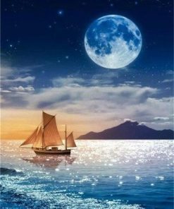 Moon and Sea - Seascape Paint By Number