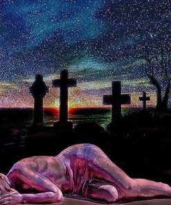 Woman Sleeper in the Cemetery - People Paint By Number