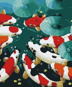 Colorful Koi Fish - Animals Paint By Number