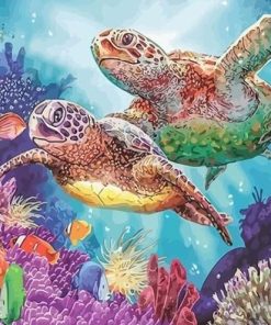 Turtle Family Undersea - Animals Paint By Numbers