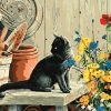 Black Cat On Table - Animals Paint By Number