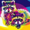 Colorful Raccoon - Animals Paint By Number