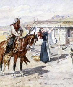 Cowboy Bargaining for an Indian Girl - People Paint By Number