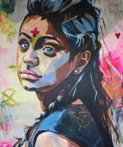 Colorful Loose Braid Women - People Paint By Number