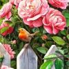 Bird in the Garden - Flowers Paint By Number