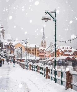 Hallstatt Winter paint by numbers