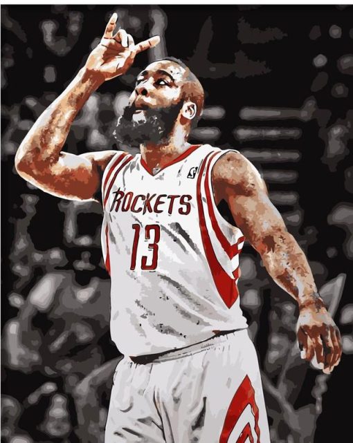 James Harden paint by numbers