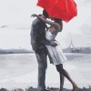 Kissing Under Umbrella paint by numbers