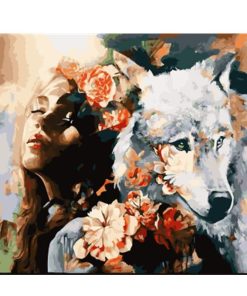 Lady Wolf paint by numbers