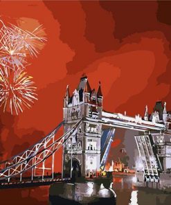 London Tower Bridge Fireworks paint by numbers