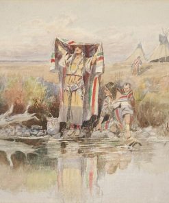 Native American Couple By The River - People Paint By Number
