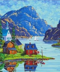 The Saguenay Fjord - Landscape Paint By Numbers