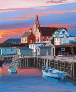 Small Town Docks - Cities Paint By Number