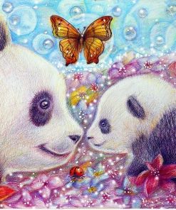 Panda and Butterfly paint by numbers