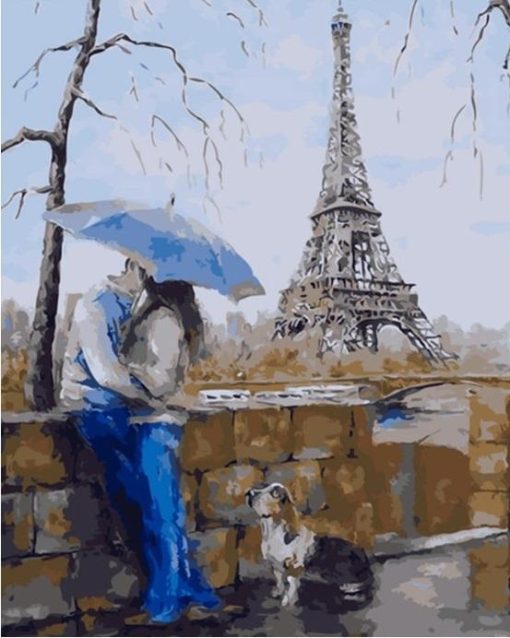 Paris Couple paint by numbers