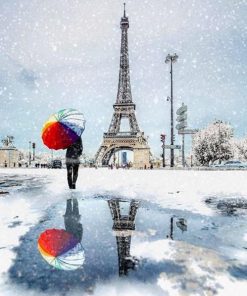 Paris Winter paint by numbers