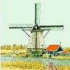 Pastoral Windmill paint by numbers