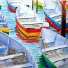 Colorful Boats - Seascape Paint By Number