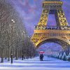 Eiffel Tower on Christmas - Cities Paint By Number