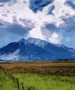 Road Towards a Mountain - Landscape Paint By Number