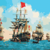 Naval Fleet - Seascape Paint By Number