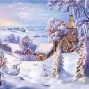 Picture Village Snow Landscape - DIY Paint By Numbers - Numeral Paint