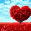 Romantic Heart Tree - DIY Paint By Numbers