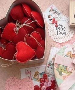 Red Hearts paint by numbers