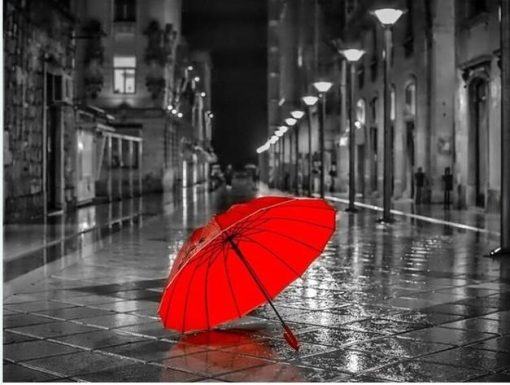 Red Umbrella paint by numbers