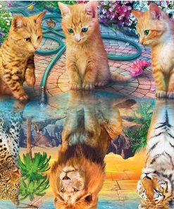 Reflection of Predatory Cats paint by numbers