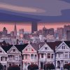 San Francisco Row Houses paint by numbers