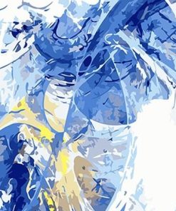Blue Abstract Scenery - Abstract Paint By Number