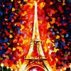 Colorful Eiffel Tower Paris  - Cities Paint By Number