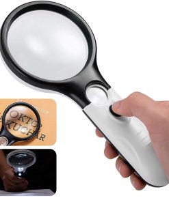 hand held magnifying glass