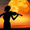 Violinist Moon Silhouette - NEW Paint By Numbers