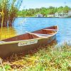 Wooden Boat Near Lake - NEW Paint By Numbers