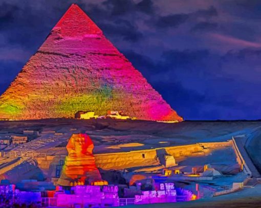 Colored Pyramids paint by number