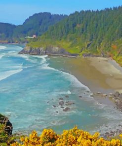 Florence Oregon Beach paint by number