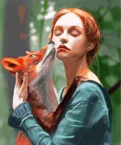 Fox And Ginger Girl paint by numbers