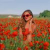 Girl In Poppy Field paint by numbers