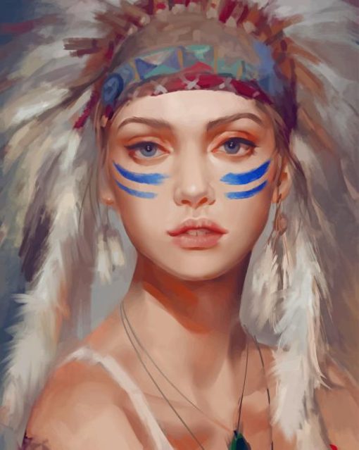 Native Girl paint by numbers