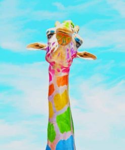 Rainbow Giraffe paint by numbers