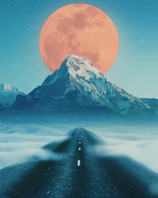 Road To Moon paint by numbers