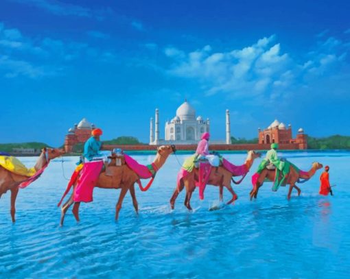 Taj Mahal India paint by numbers