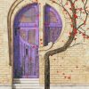 Aesthetic purple door paint by numbers