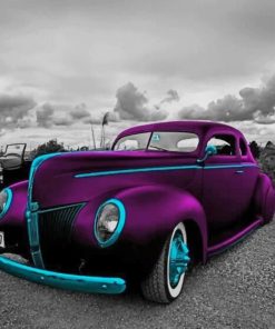 Classy Purple Car paint by numbers