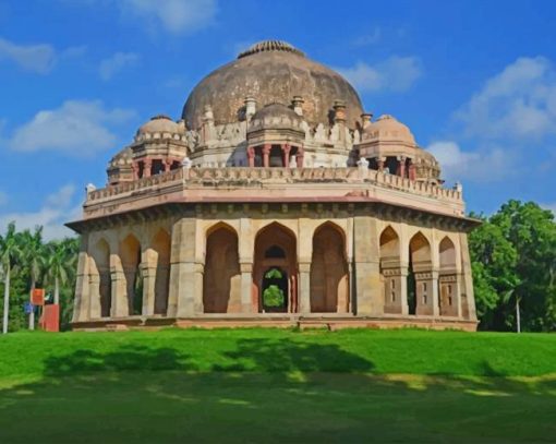 Lodhi Garden Delhi paint by numbers