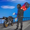 Motorcycle Couple In Love Paint By Numbers