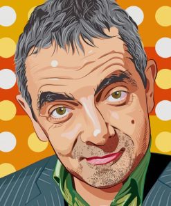 Rowan Atkinson Mr Bean paint by numbers